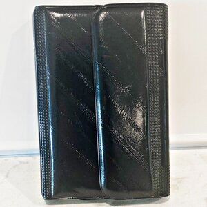 Vintage Oasis Ultimate Organizer Planner Black Eel Real? Faux? 6 Ring 5.5"x7.5"